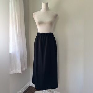 Vintage ‘90s San Remo by Laura Knits Black Knit Sweater Elastic Waist Maxi Skirt